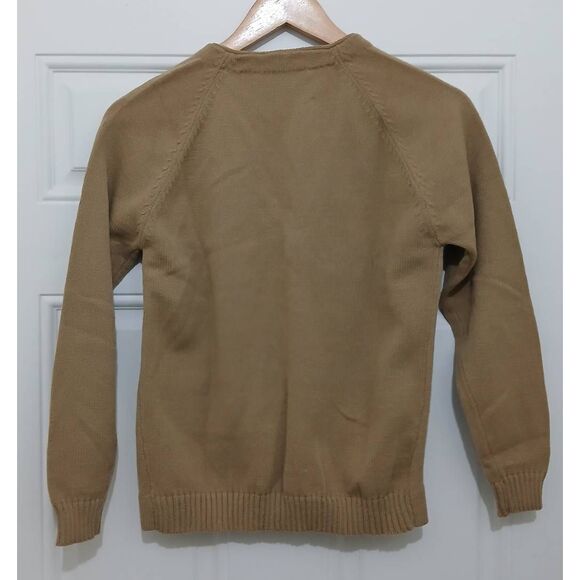Briarcliff handmade vintage womens small dead stock camel tan cardigan sweater - Picture 4 of 6